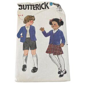 Butterick 3595 Sewing Pattern Size 4 Childrens Jacket Shirt Skirt and Shorts CUT